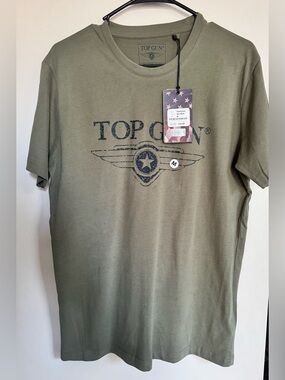 Top Gun Olive Green Logo Tee